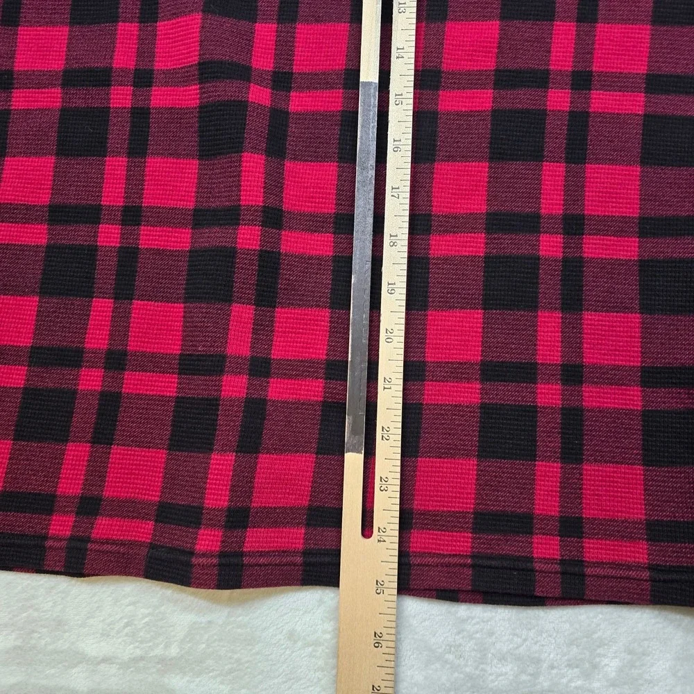 Polo Ralph Lauren Thermal Shirt Mens Medium Red‎ Black Plaid Sleepwear